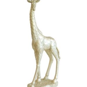 Girafe or en polyrésine.