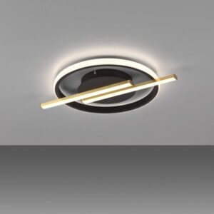 L' applique LED en noir et laiton allie élégance et innovation pour répondre à vos besoins d'éclairage. Son design moderne, sublimé par la finition raffinée du laiton, apporte une touche sophistiquée à n'importe quelle pièce. Équipé de la technologie SimplyDim, ce plafonnier permet d'ajuster facilement l'intensité lumineuse grâce à l'interrupteur existant. Que vous disposiez d'un interrupteur à bascule, à tirette, à cordon ou mural, la technologie SimplyDim s'adapte facilement à vos installations, offrant une grande commodité.