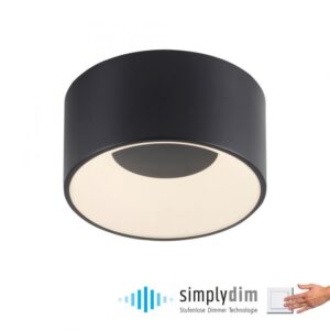 Le petit plafonnier Anika LED noir séduit par son design à la fois simple et moderne, idéal pour s’intégrer harmonieusement dans tout espace de vie. Fabriqué à partir d’une élégante combinaison de fer et de matière PVC, ce luminaire compact est doté de la technologie innovante SimplyDim. Grâce à cette fonction pratique, il est possible de régler facilement l’intensité lumineuse en utilisant votre interrupteur déjà en place, qu’il s’agisse d’un interrupteur à bascule, à tirette, à cordon ou mural.