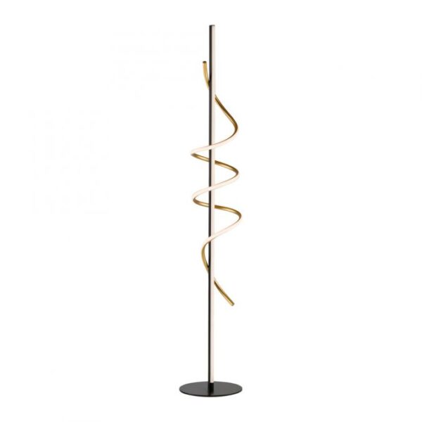 Le lampadaire LED noir et laiton séduit par son design raffiné. Son pied torsadé apporte une touche de modernité et de sophistication à votre intérieur. Grâce à son style élégant, il trouve facilement sa place dans un salon, une chambre ou un bureau.