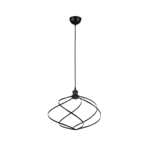 Affirmez votre style avec cette suspension aérienne en métal noir Ø50 cm. Design graphique, structure ajourée et finition élégante pour un éclairage décoratif contemporain.