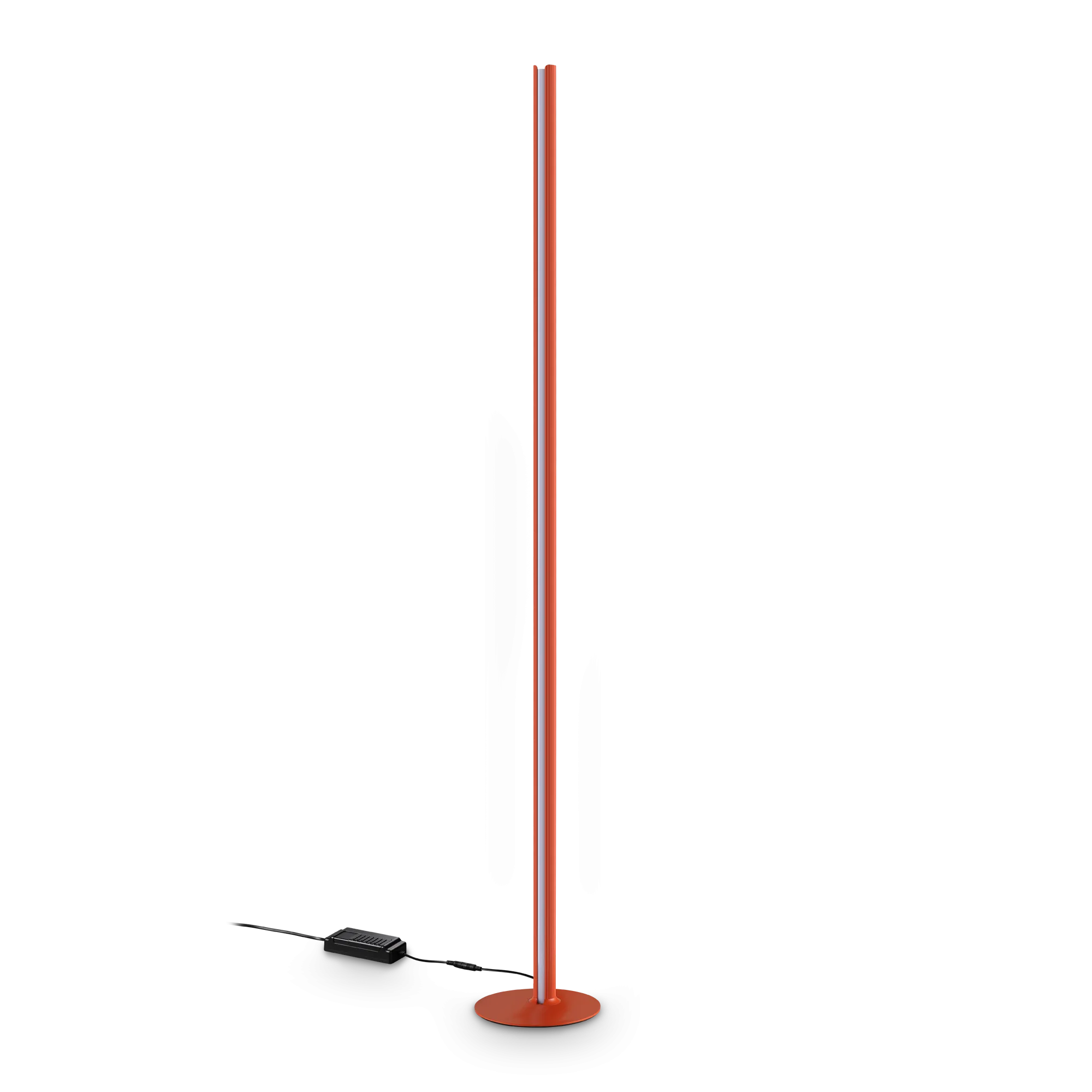 Apportez une touche audacieuse à votre intérieur avec ce lampadaire LED design orange. LED intégrée 50 W, 7100 lumens, variateur et lumière chaude 3000 K.