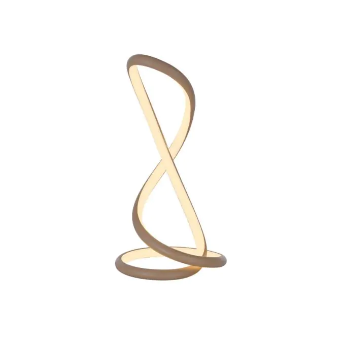Apportez une touche contemporaine à votre intérieur avec cette lampe à poser LED couleur sable. Design twist, LED intégrée et variateur tactile.