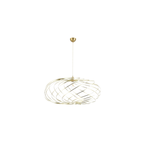 Sublimez vos volumes avec cette suspension en métal or Ø80 cm. Un luminaire sculptural, aérien et raffiné, pensé pour les intérieurs élégants et contemporains.