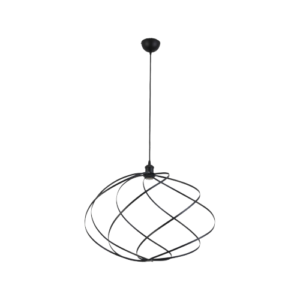 Apportez du caractère à votre intérieur avec cette suspension aérienne en métal noir Ø60 cm. Design graphique, structure légère et élégance contemporaine pour un éclairage décoratif unique.