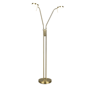 Lampadaire liseuse led moderne double eclairage avec bras orientables.