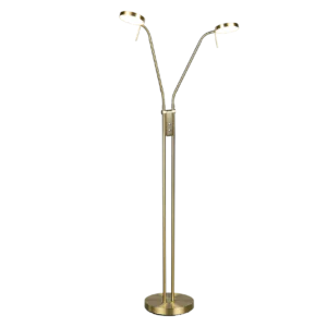 Lampadaire liseuse led moderne double eclairage avec bras orientables.